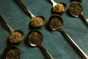 Tea in circular spoons